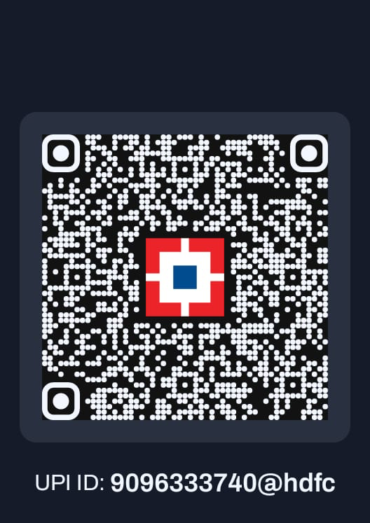 UPI QR code: scan to pay voluntary support